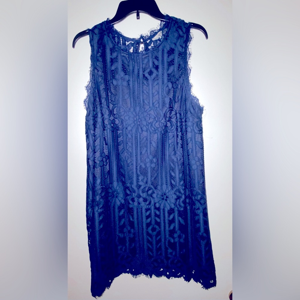 Excellent used condition, Navy blue lace dress.
